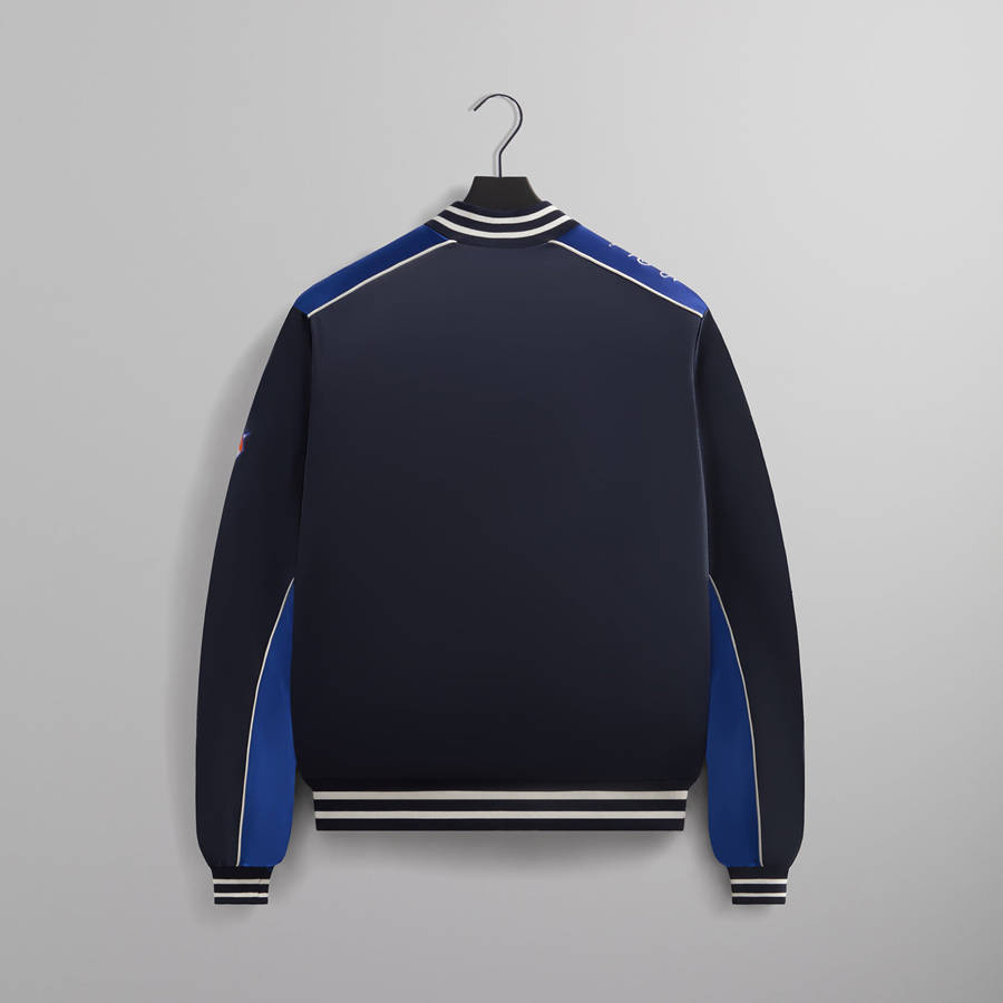 Navy Men Kith for the New York Knicks Souvenir Jackets | 6239-VBLIP