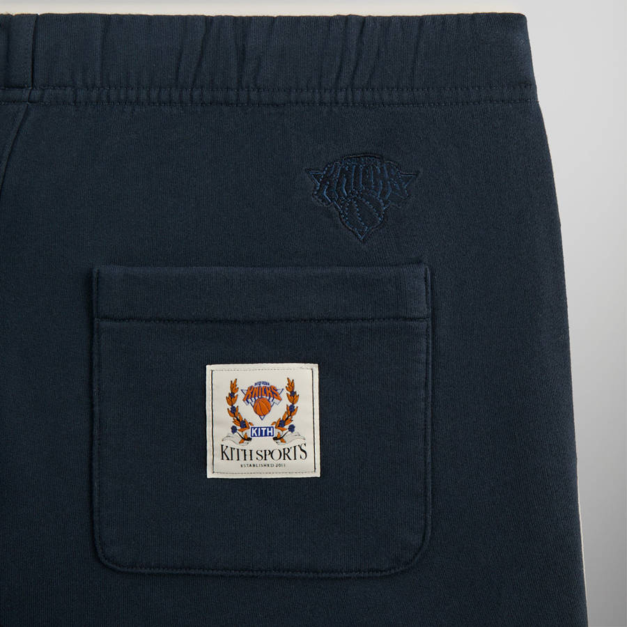 Navy Men Kith for the New York Knicks Wingman Vintage Nelson Sweat Pants | 1498-UOISL