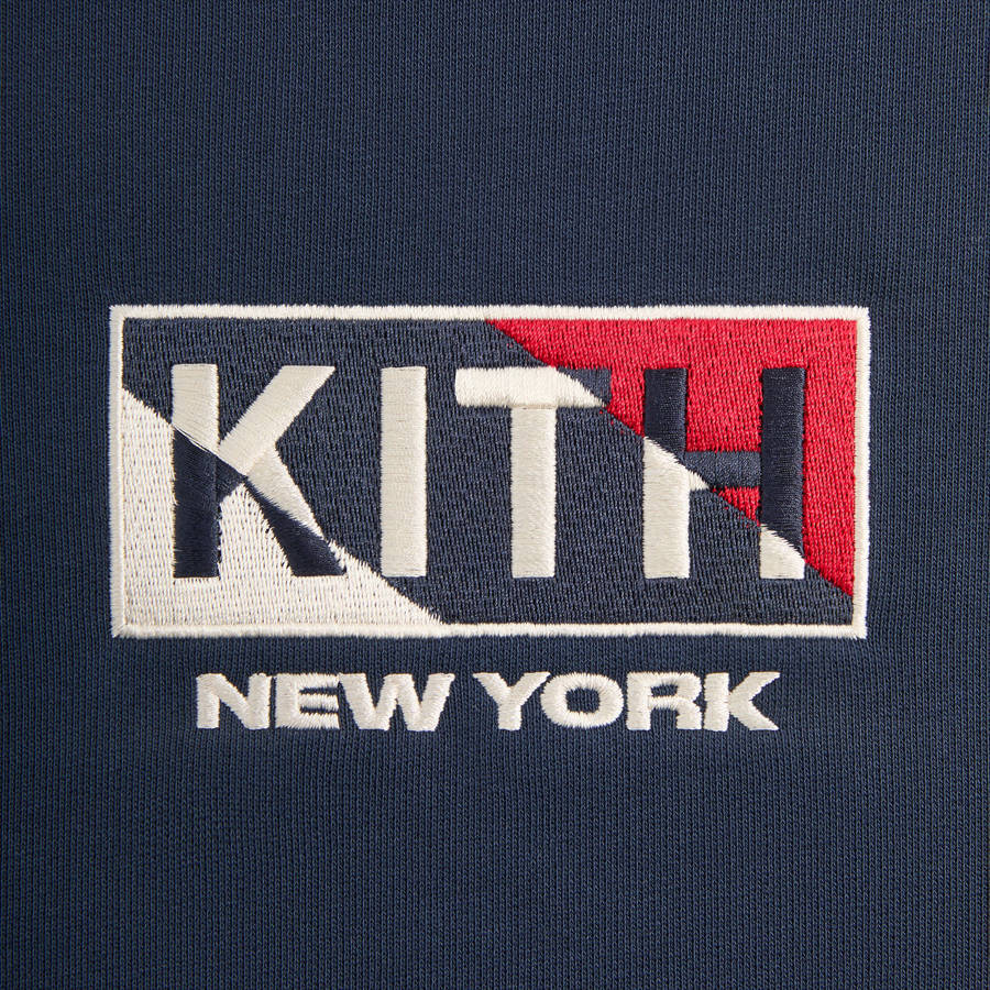 Navy Men Kith for the New York Rangers New York Nelson Hoodie Sweatshirts | 8759-IHRKA