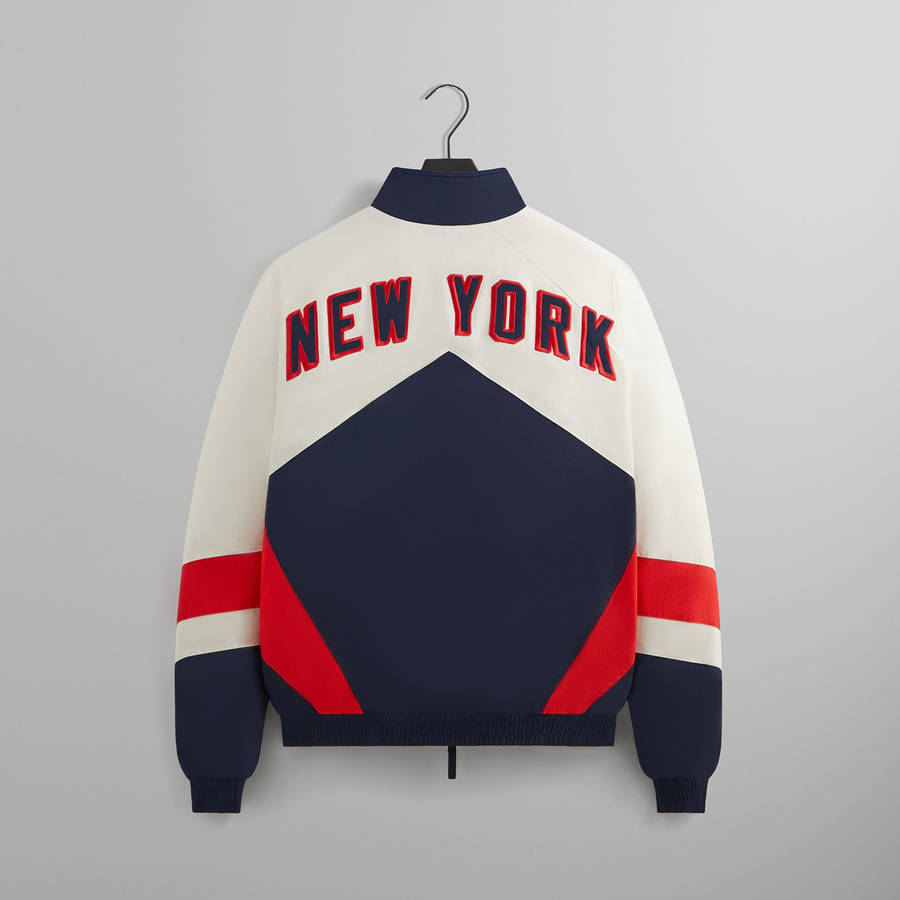 Navy Men Kith for the New York Rangers Nylon Padded Jackets | 0681-ICDZX
