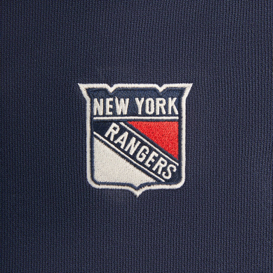 Navy Men Kith for the New York Rangers Skewed Delk Hoodie Sweatshirts | 9627-FEPNL