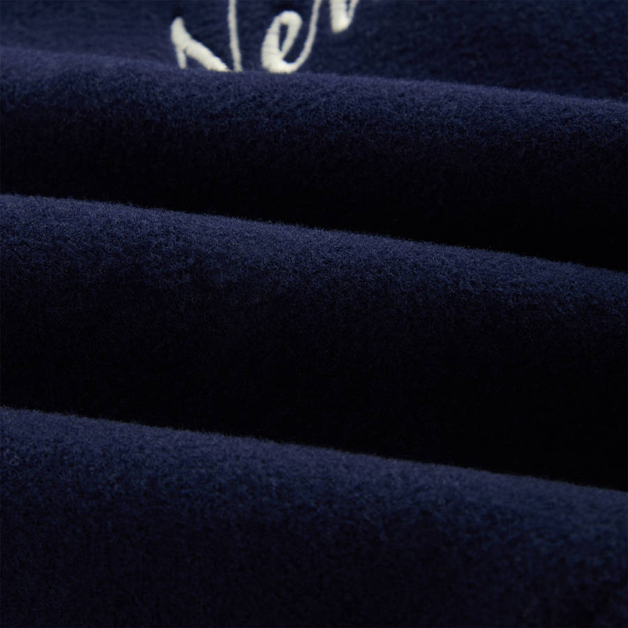 Navy Men Kith for the New York Rangers Wool Leather Varsity Jackets | 1849-UNKHS