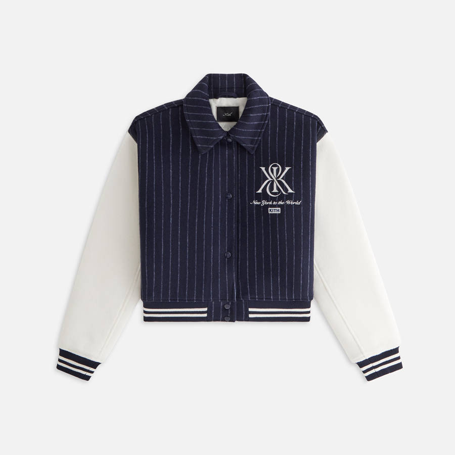 Navy Women Kith Campbell Crest Wool Jackets | 4165-GSCQZ