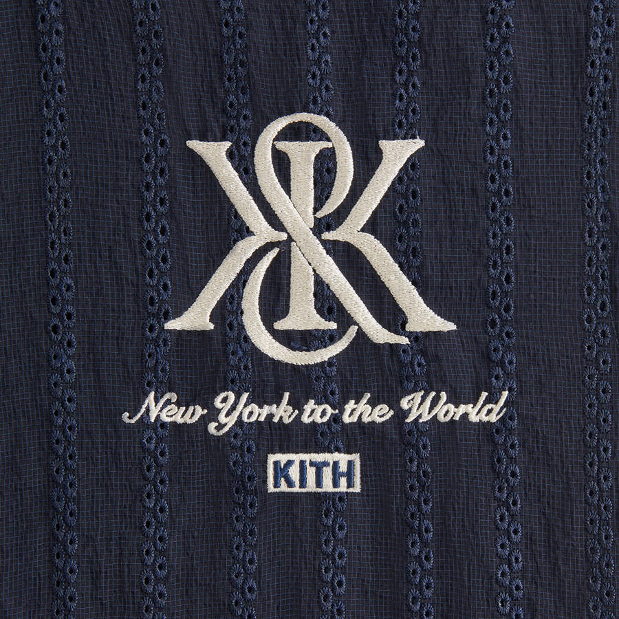 Navy Women Kith Kieran Crest Coaches Jackets | 2475-VRPJU