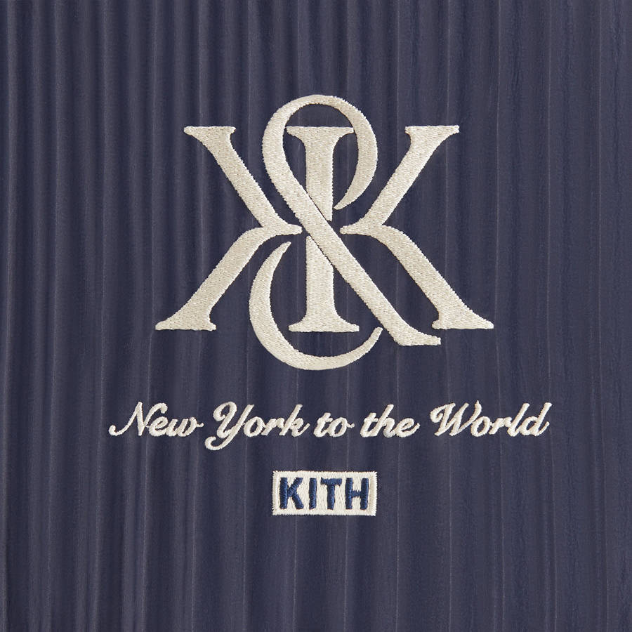 Navy Women Kith Landry II Crest Bomber Jackets | 0752-HQAIE