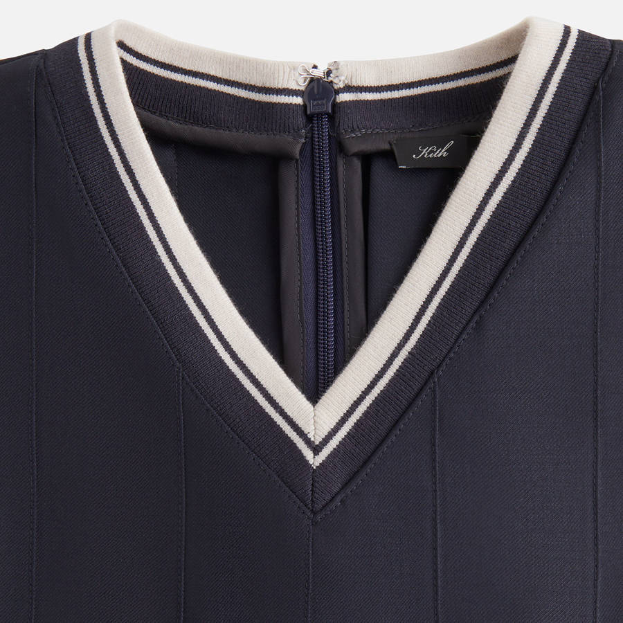 Navy Women Kith Tenley Pleated Tank Shirts | 4759-PIUZX