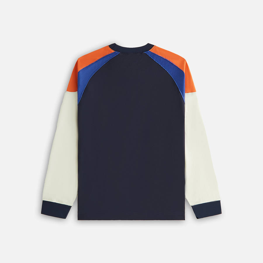 Navy Women Kith for the New York Knicks Ridley Tech Long Sleeve T-Shirt | 8951-ROYIE