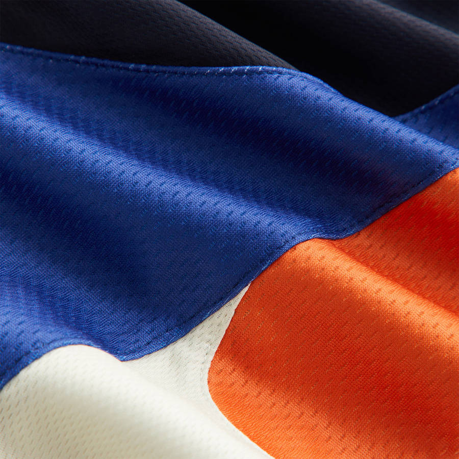 Navy Women Kith for the New York Knicks Ridley Tech Long Sleeve Shirts | 1360-IZLJU