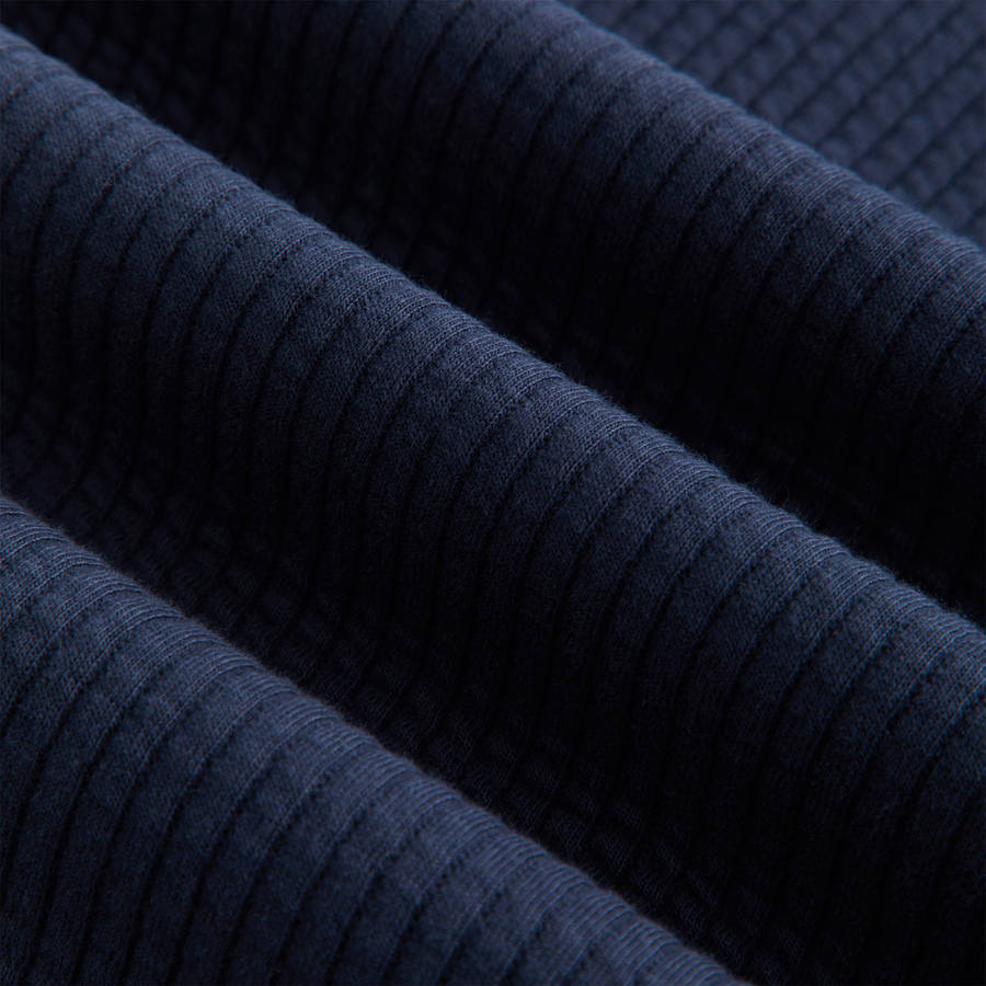 Navy Women Kith for the New York Knicks Striped Interlock Turtleneck Shirts | 5082-FYJKO