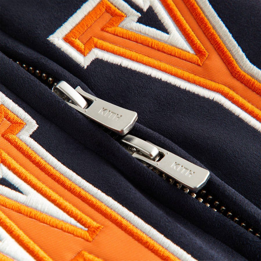 Navy Women Kith for the New York Knicks Hooded Jackets | 7102-SIDYV