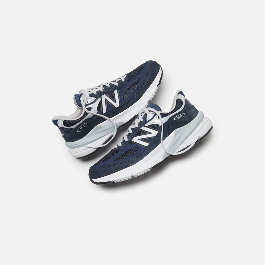 Navy / White Men Kith New Balance Made in USA 990v6 Sneakers | 0712-KWCGO