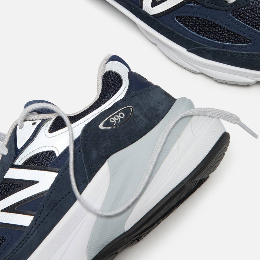 Navy / White Men Kith New Balance Made in USA 990v6 Sneakers | 0712-KWCGO