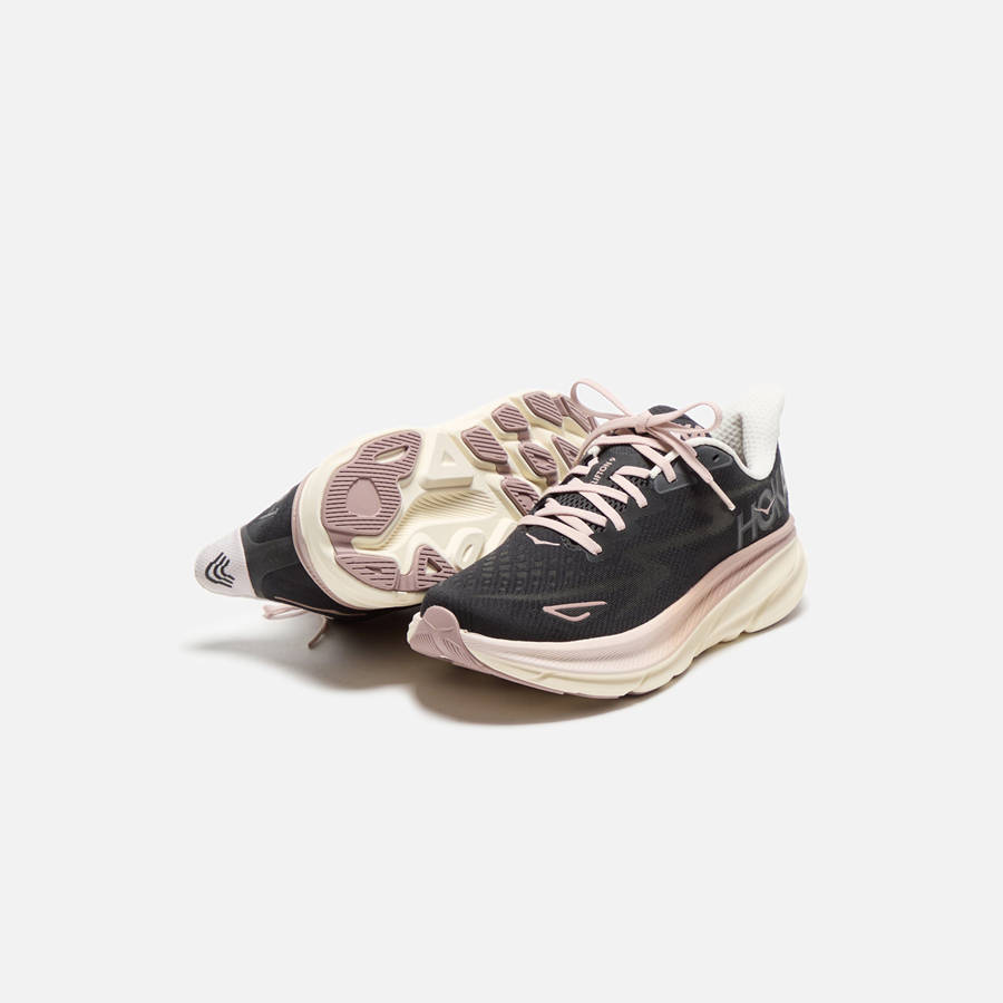 Obsidian Women Kith Hoka WMNS Clifton 9 Sneakers | 5073-BSXLK