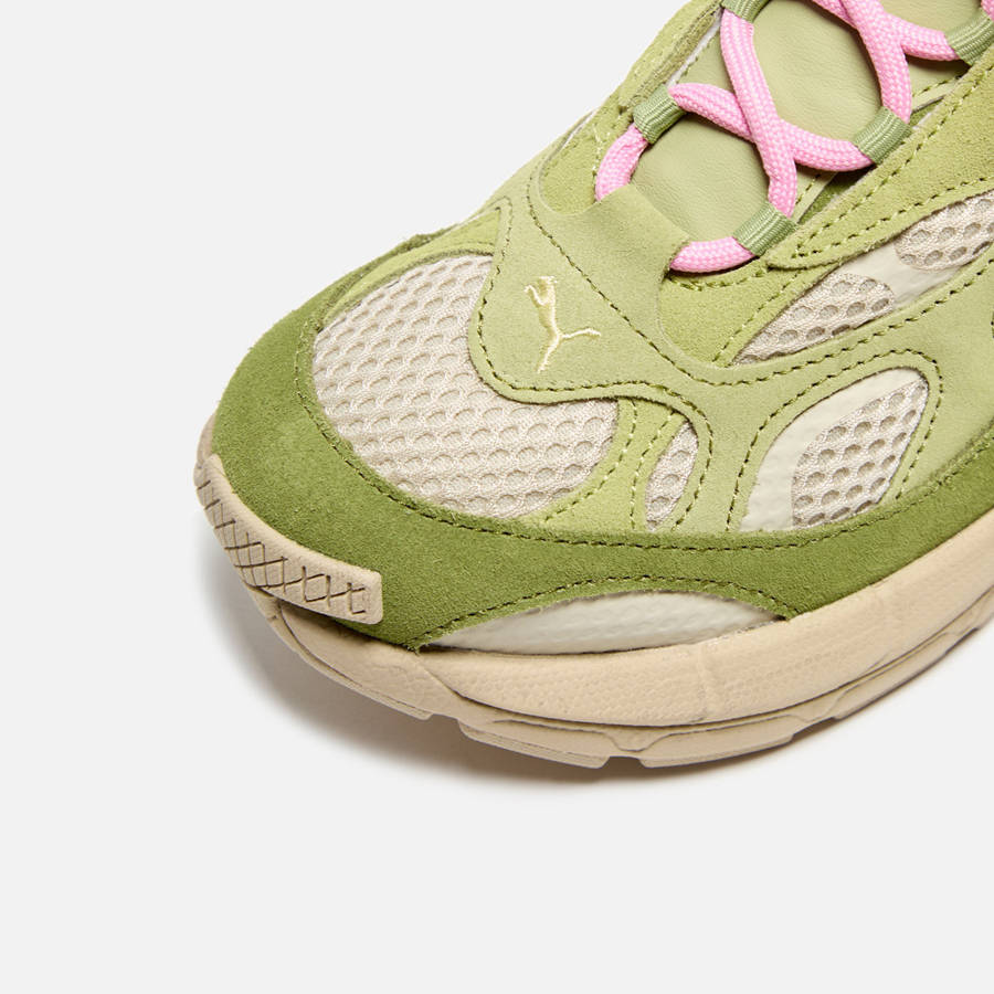 Olive Green Men Kith PUMA x Super Velophasis NU Sneakers | 4795-VCIYM