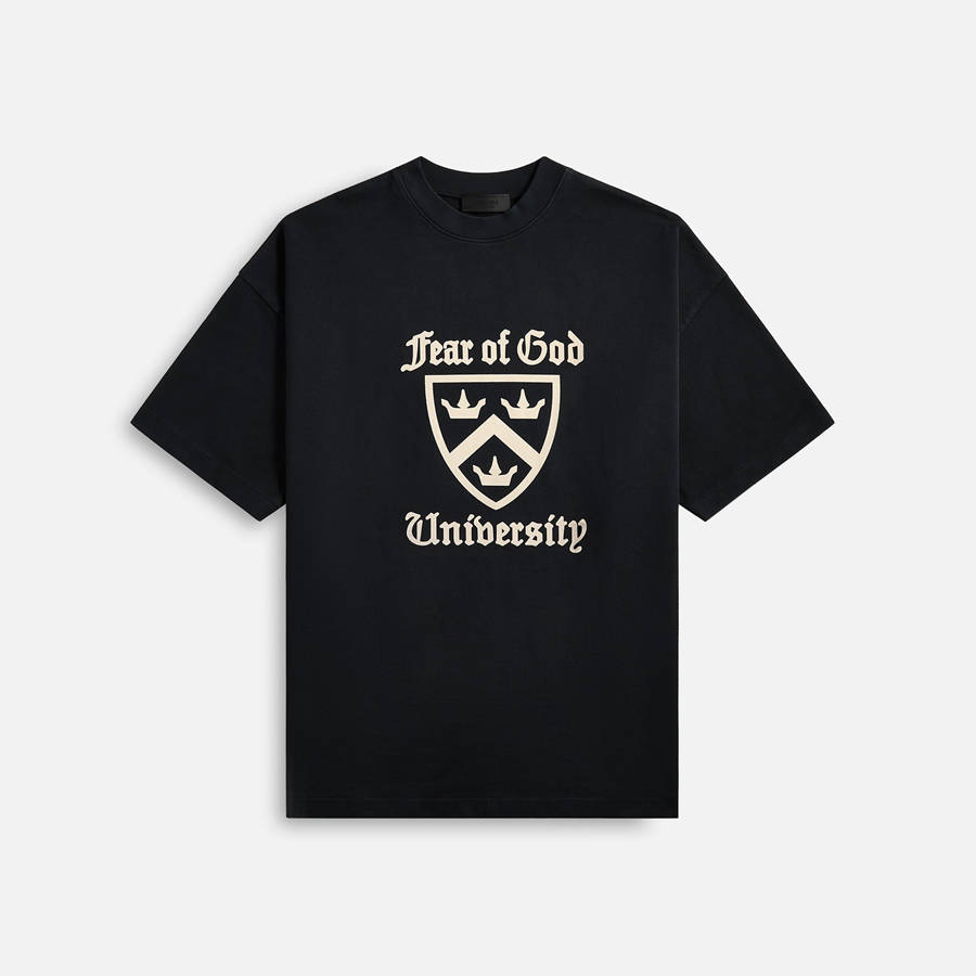Olive Men Kith Essentials Jersey Crewneck Shirts | 0642-BLKMS