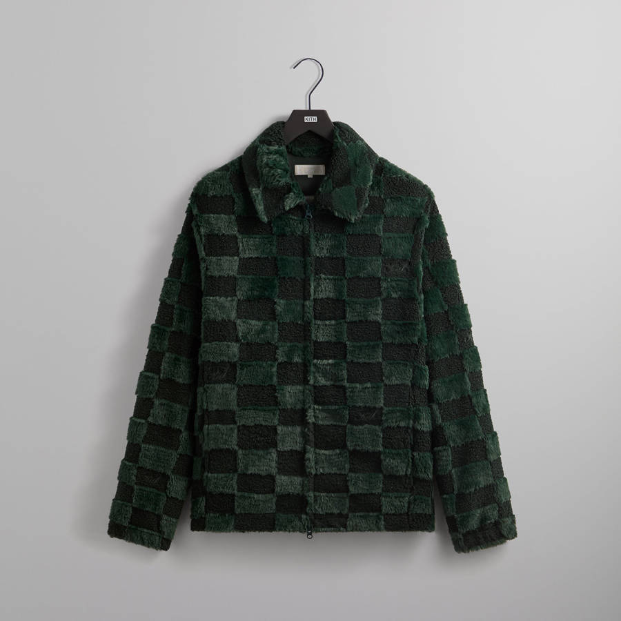 Olive Men Kith Lloyd Faux Fur Coaches Jackets | 1250-HGZDT