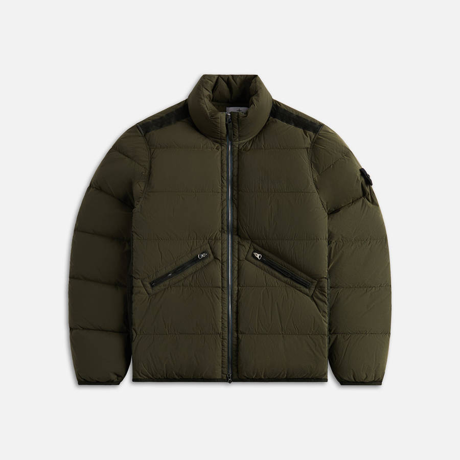Olive Men Kith Stone Island Real Down Jackets | 3546-OVCTH