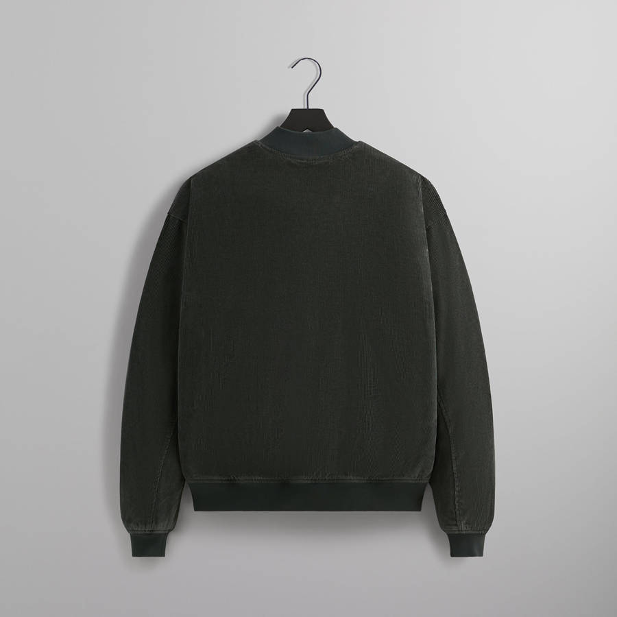 Olive Men Kith Washed Corduroy Avery Bomber Jackets | 0247-HIGSE