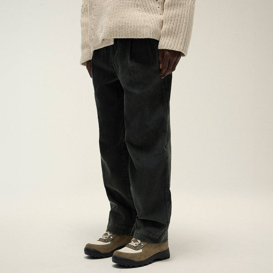 Olive Men Kith Washed Corduroy Montrose Pants | 2453-KZHJM