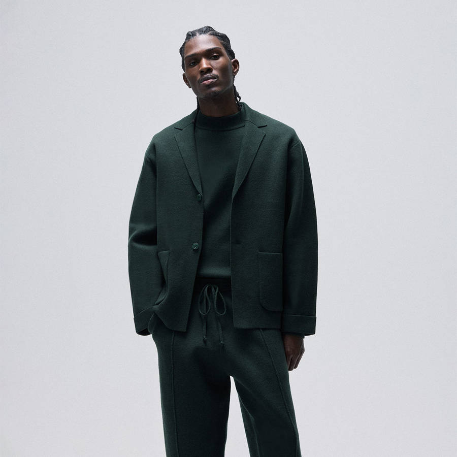 Olive Men Kith for BMW Knit Kai Blazer Jackets | 4256-PNJCB