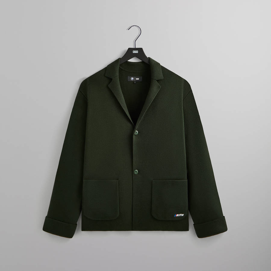 Olive Men Kith for BMW Knit Kai Blazer Jackets | 4256-PNJCB