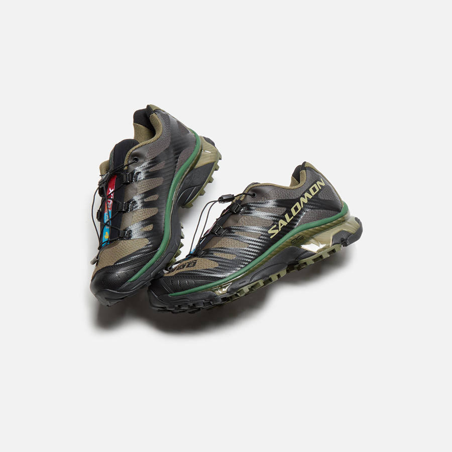 Olive / Black Men Kith Salomon XT-4 OG Sneakers | 8159-ZTXPO