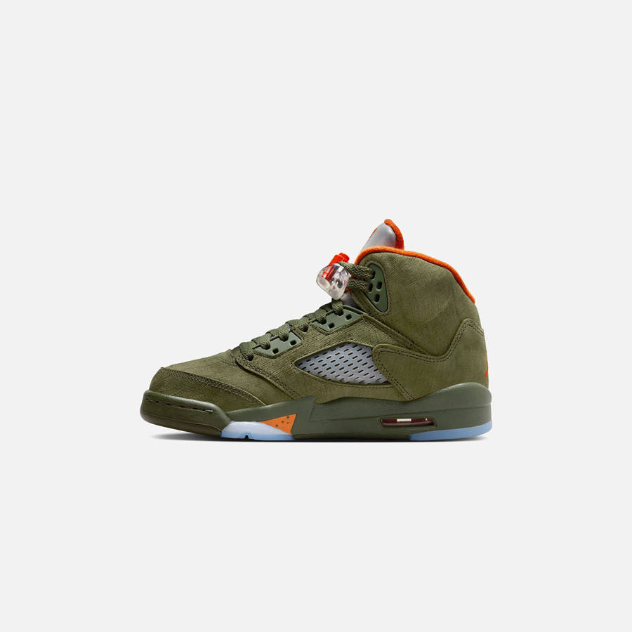 Olive / Orange Kids' Kith Jordan GS Air Jordan 5 Retro Sneakers | 8130-TCSFP