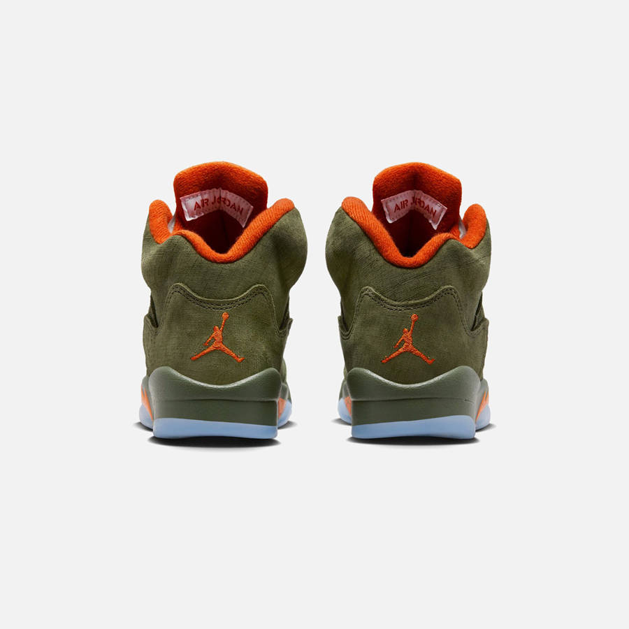 Olive / Orange Kids' Kith Jordan GS Air Jordan 5 Retro Sneakers | 8130-TCSFP