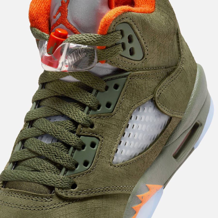 Olive / Orange Kids' Kith Jordan GS Air Jordan 5 Retro Sneakers | 8130-TCSFP