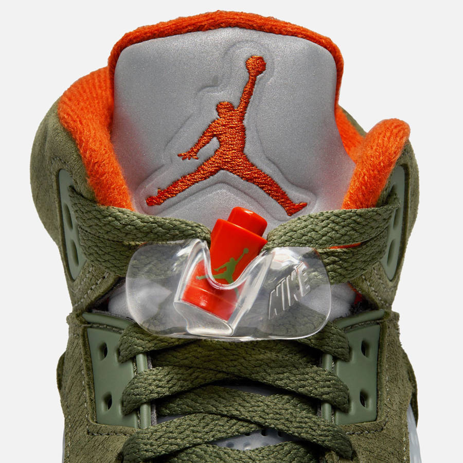 Olive / Orange Kids' Kith Jordan GS Air Jordan 5 Retro Sneakers | 8130-TCSFP