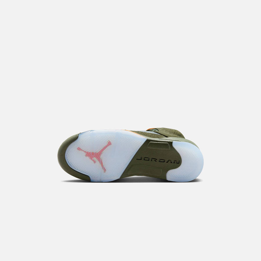 Olive / Orange Kids' Kith Jordan GS Air Jordan 5 Retro Sneakers | 8130-TCSFP
