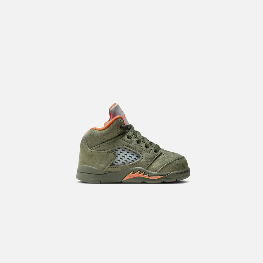 Olive / Orange Kids' Kith Jordan TD Air Jordan 5 Retro Sneakers | 6195-CFXNI