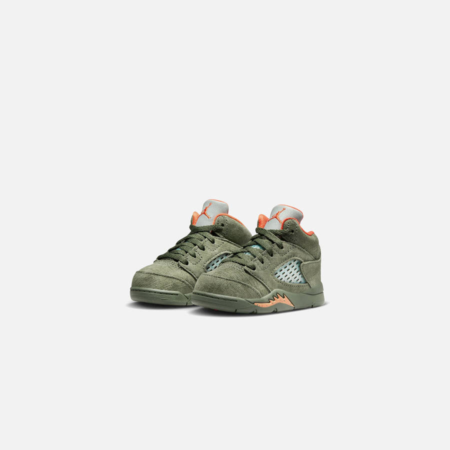 Olive / Orange Kids' Kith Jordan TD Air Jordan 5 Retro Sneakers | 6195-CFXNI