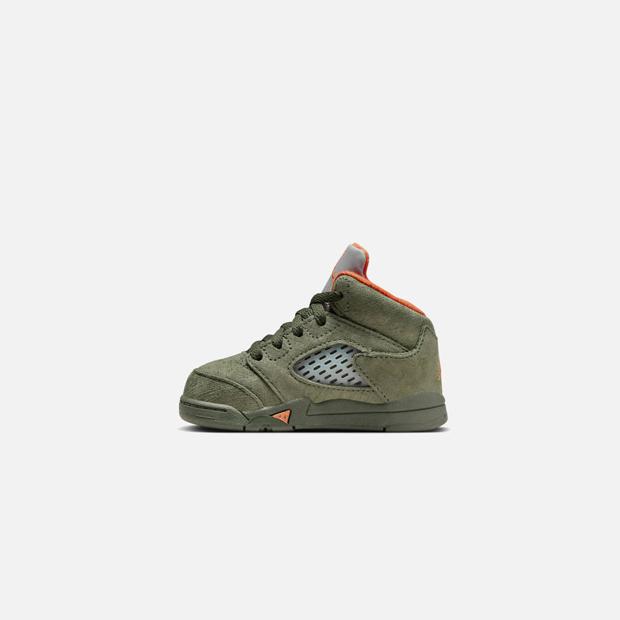 Olive / Orange Kids' Kith Jordan TD Air Jordan 5 Retro Sneakers | 6195-CFXNI