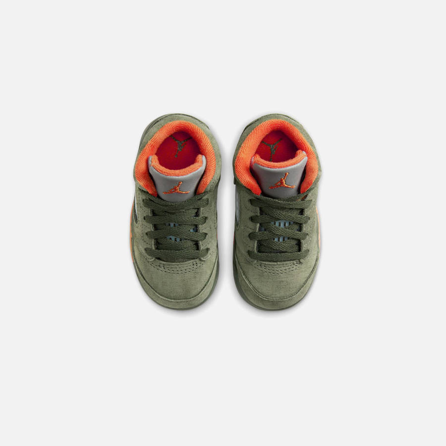 Olive / Orange Kids' Kith Jordan TD Air Jordan 5 Retro Sneakers | 6195-CFXNI