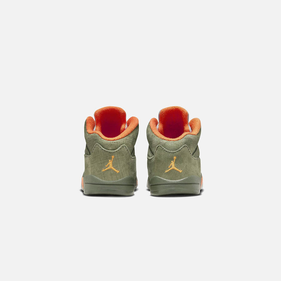 Olive / Orange Kids' Kith Jordan TD Air Jordan 5 Retro Sneakers | 6195-CFXNI
