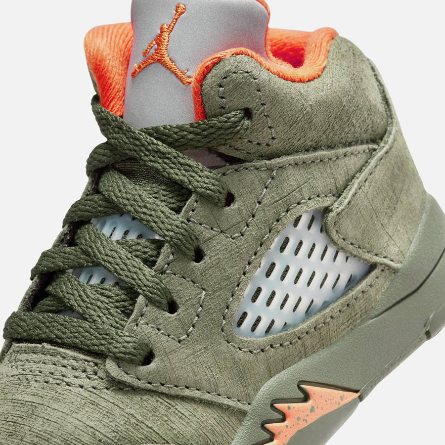 Olive / Orange Kids' Kith Jordan TD Air Jordan 5 Retro Sneakers | 6195-CFXNI