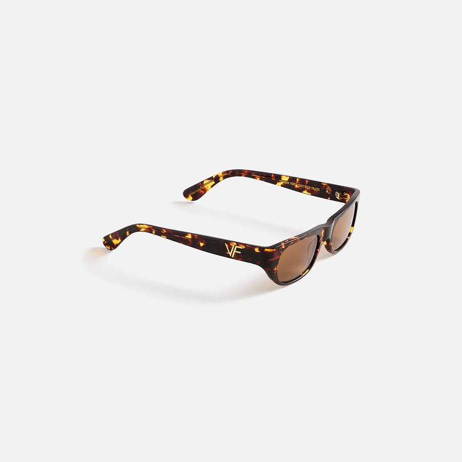 Orange Men Kith Vintage Frames Bowery Tortoise Brown Acetate Sunglasses | 9758-WRIXT
