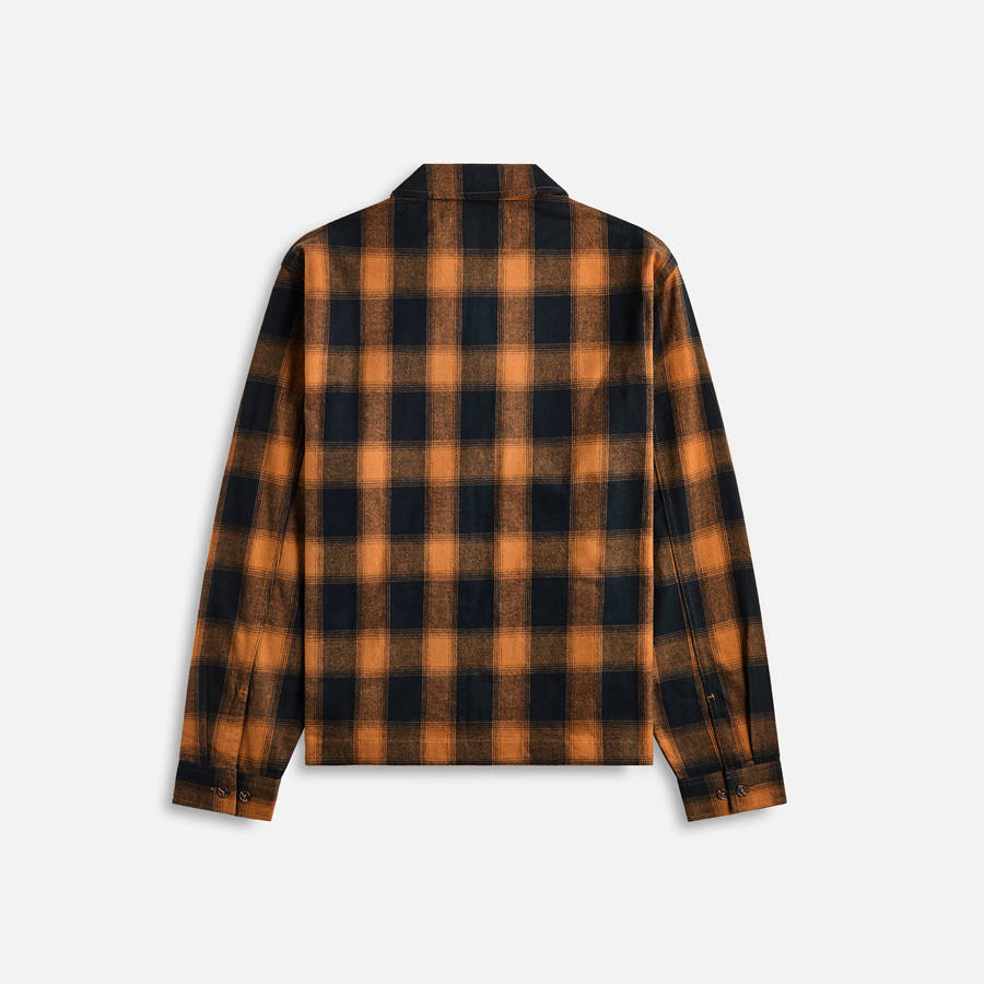 Orange Multicolor Men Kith Awake NY Brushed Flannel Shirt Jackets | 0526-QUDZS