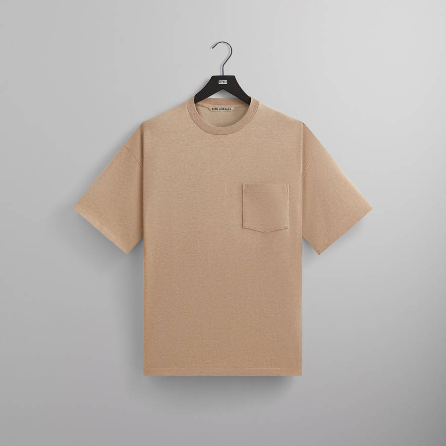 Pink Men Kith 101 for Auralee Luster Plaiting T-Shirt | 8705-AYPNQ