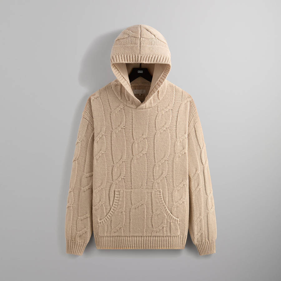 Pink Men Kith Knit Elliot Hoodie Sweatshirts | 2058-XBIKC