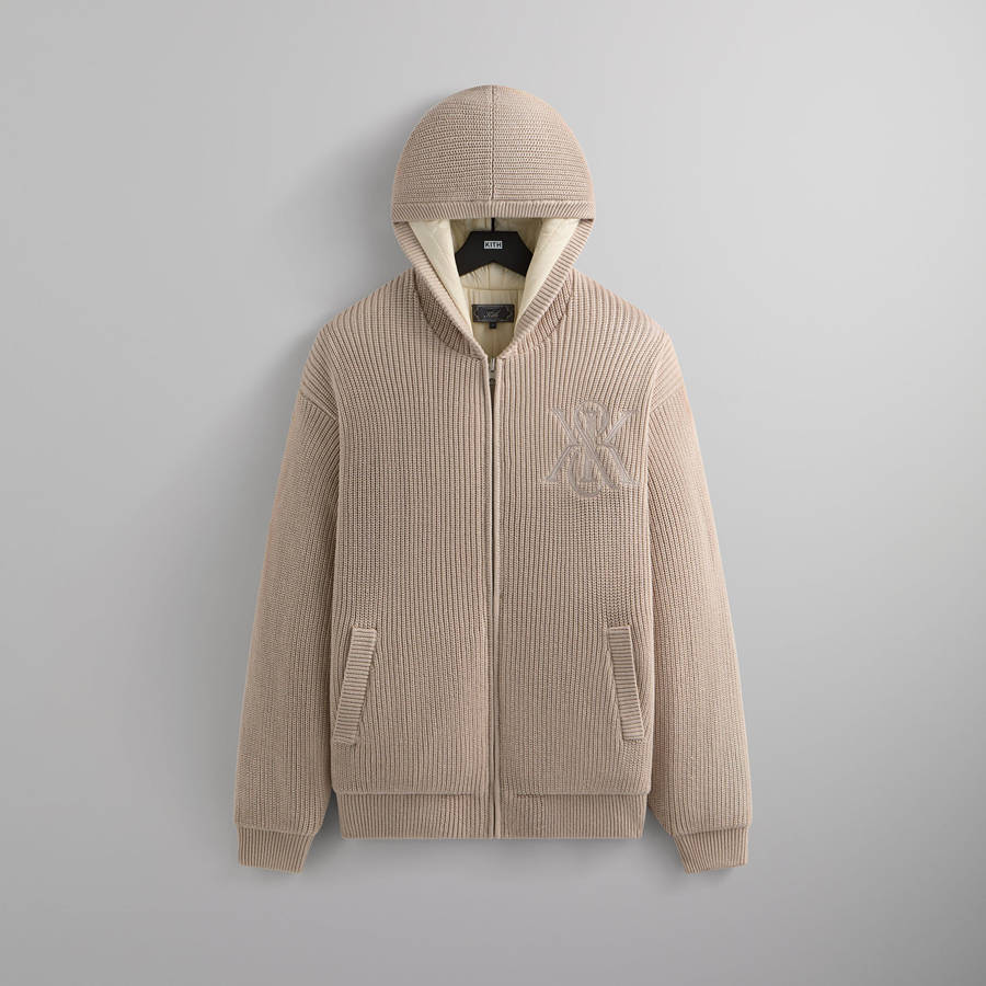 Pink Men Kith Reversible Rib Knit Sierra Hoodie | 0985-IBCYP
