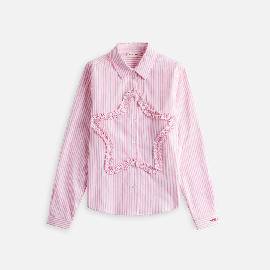 Pink Multicolor Women Kith Sandy Liang Sirius Shirts | 2936-ZEOVW