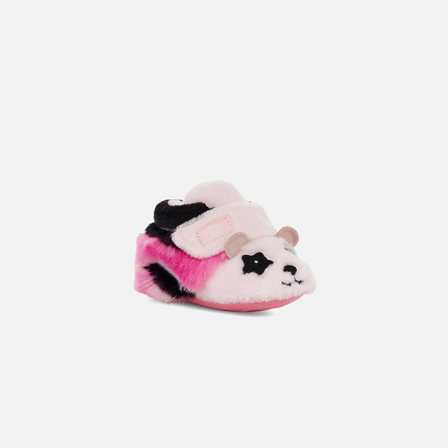 Pink / Black Kids' Kith Ugg Bixbee Panda Stuffie Boots | 8271-DPYNE