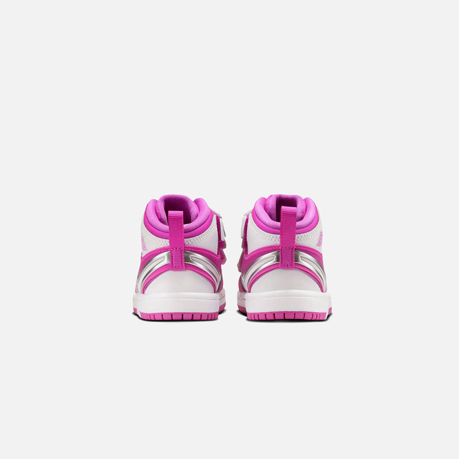 Pink / White Kids' Kith Nike TD Air Jordan 1 Mid RM Easyon Sneakers | 0418-GQPKZ