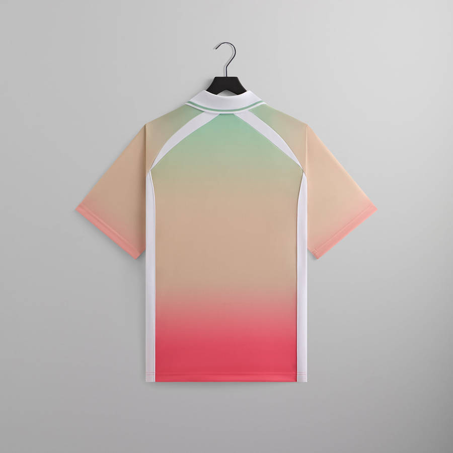 Pink / White Men Kith Gradient Edison Jersey T-Shirt | 6081-CEFAU
