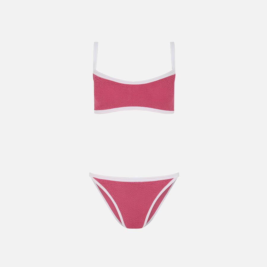 Pink / White Women Kith Hunza G Tyler Bikini Swim | 7694-TENVC