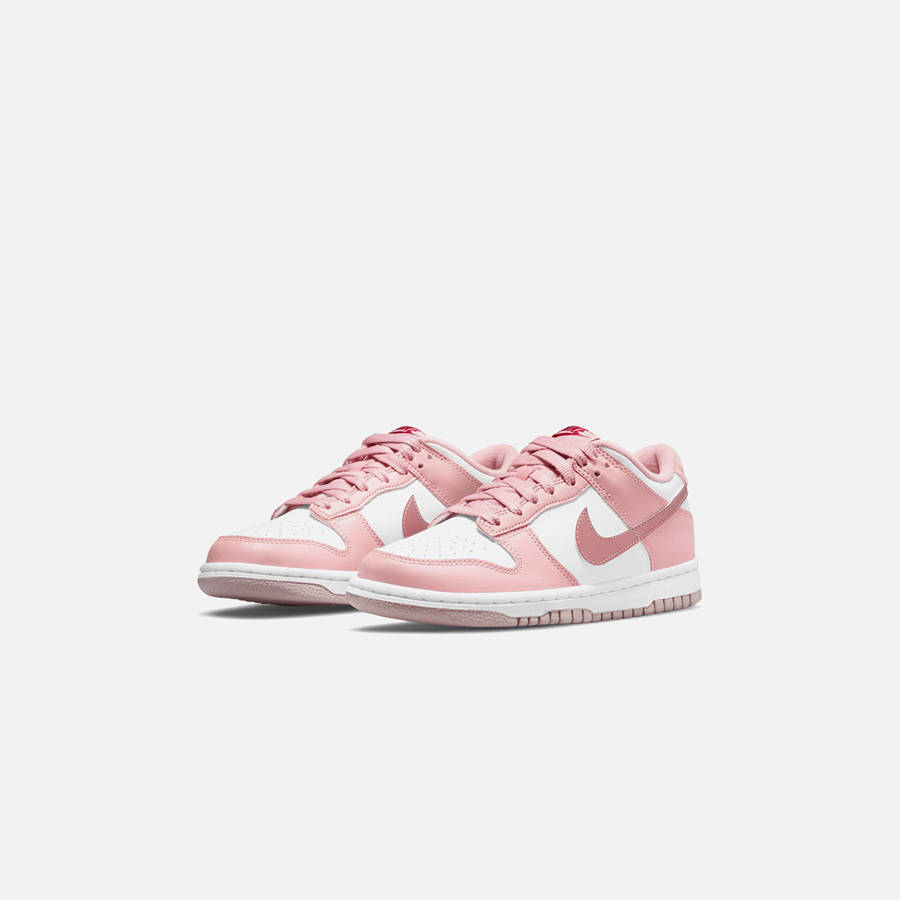 Pink / White / Burgundy Kids' Kith Nike GS Dunk Low Sneakers | 9486-RGUCS