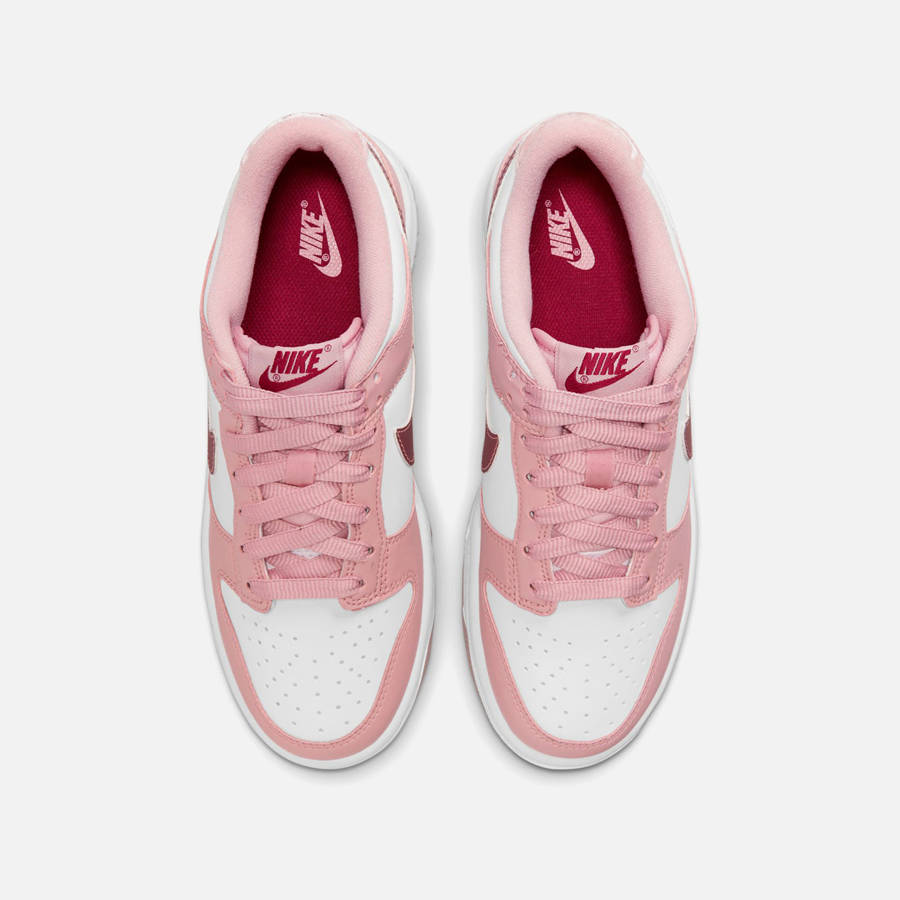 Pink / White / Burgundy Kids' Kith Nike GS Dunk Low Sneakers | 9486-RGUCS