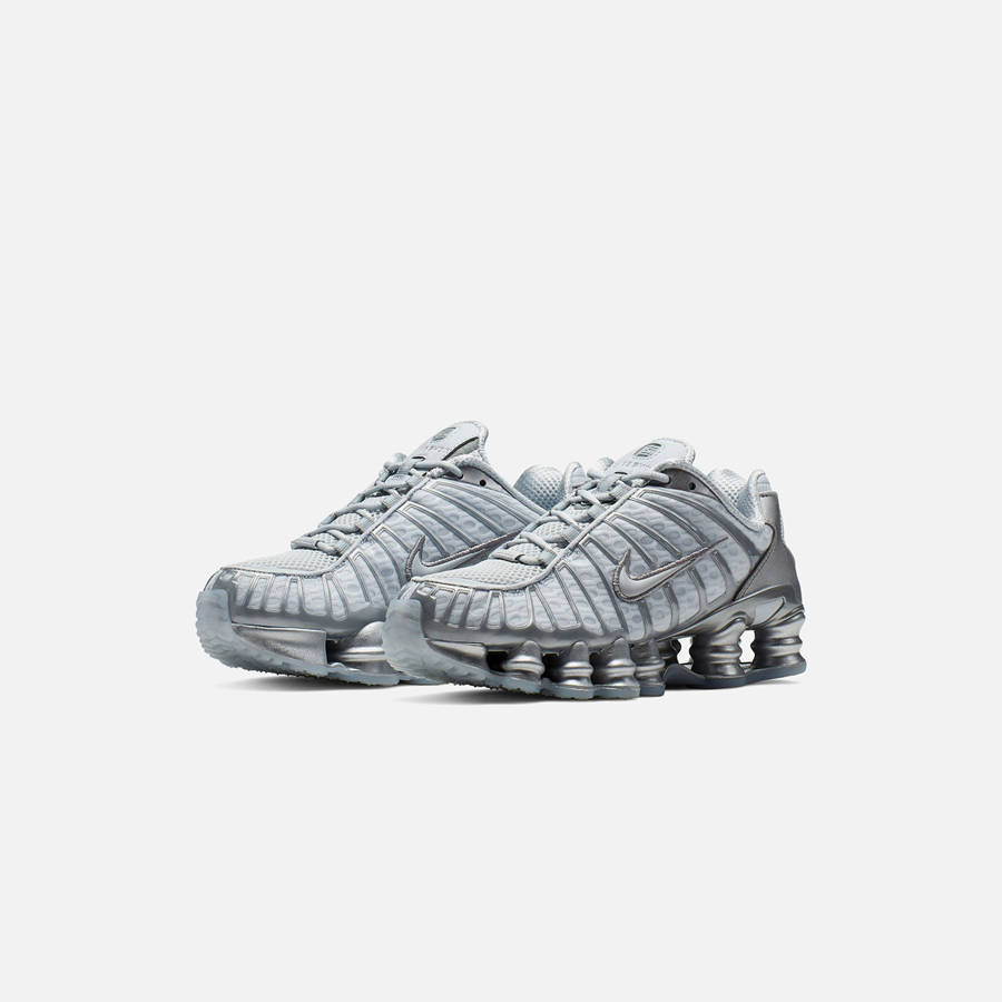 Platinum Women Kith Nike WMNS Shox TL Sneakers | 4182-AZTUC